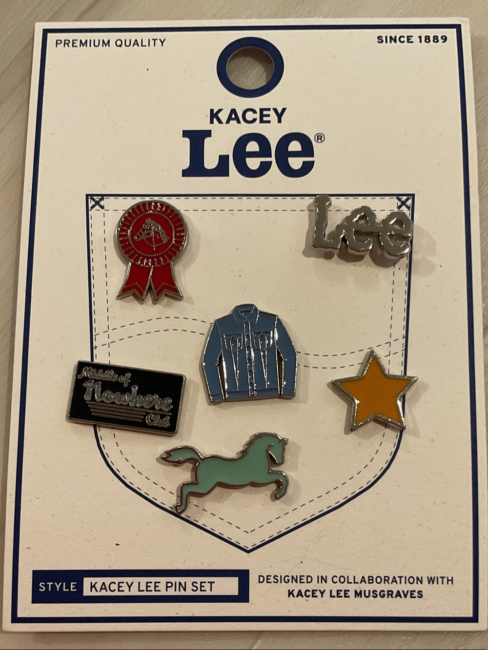 Lee by Kasey Musgraves Enamel Pins for bags - Blue, Red, Yellow, Mint, Silver
